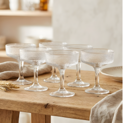 Glass Cup Set - 6 Pcs